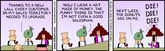 Dilbert y las leyes que te obligan a gastar más aunque no quieras