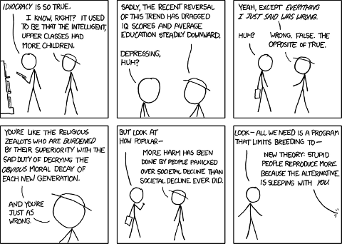 Idiocracia, por XKCD