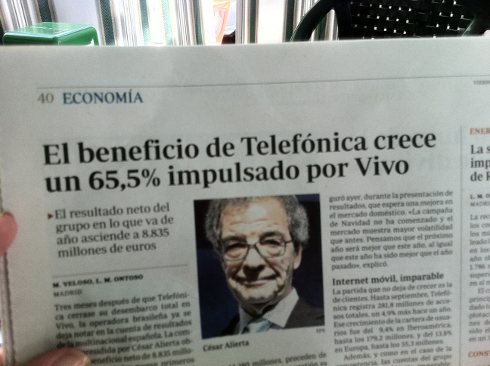 Telefónica aumenta beneficios un 66%