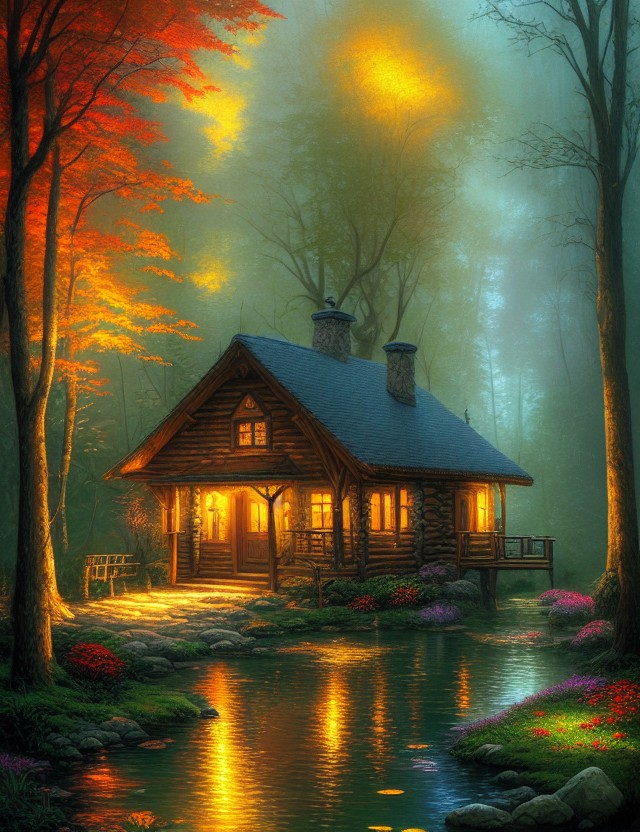 Casa mágica en el bosque