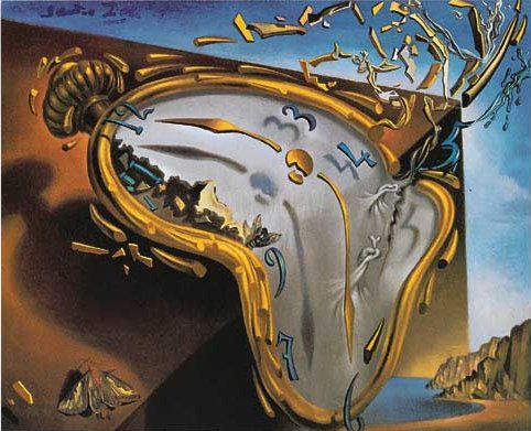 Reloj blando en el momento de su primera explosión, Dalí