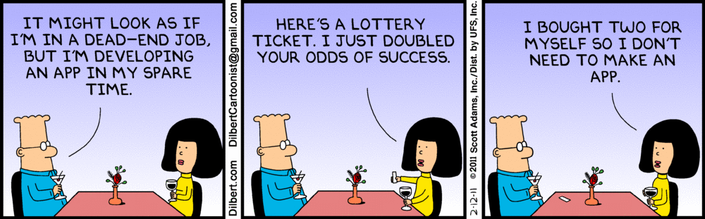 Dilbert sobre ganar dinero con una App
