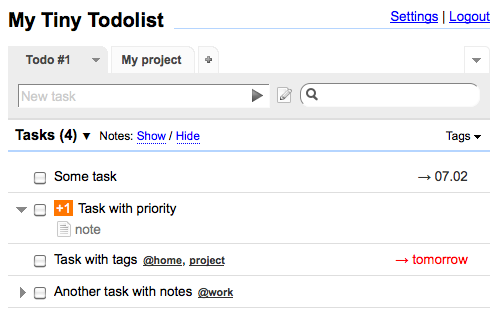 My Tiny Todo, gestor de tareas libre