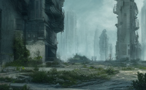 Remains of a post-human city