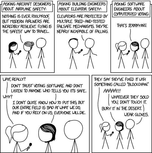 Xkcd sobre voto electrónico